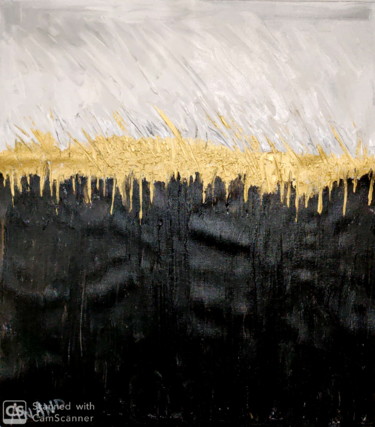Painting titled "GOLDEN FOREST" by Anandswaroop Manchiraju, Original Artwork, Acrylic