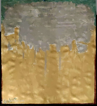 Painting titled "GOLD ABSTRACT" by Anandswaroop Manchiraju, Original Artwork, Acrylic