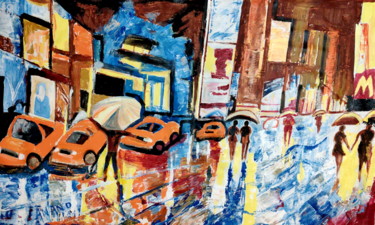 Pintura titulada "A BEAUTIFUL STREET…" por Anandswaroop Manchiraju, Obra de arte original, Acrílico