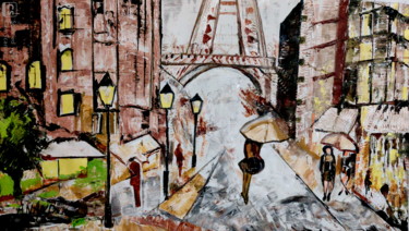 绘画 标题为“PARIS BEAUTY” 由Anandswaroop Manchiraju, 原创艺术品, 丙烯