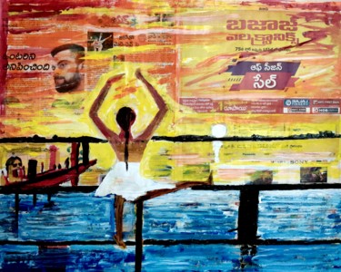 Painting titled "BALLET-5" by Anandswaroop Manchiraju, Original Artwork, Acrylic