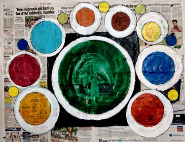COLORFUL WORLD Peinture intitulée "COLORFUL WORLD" par Anandswaroop Manchiraju, Œuvre d'art originale, Acrylique