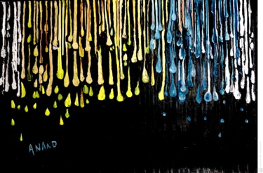 제목이 "pouring rain"인 미술작품 Anandswaroop Manchiraju로, 원작, 아크릴