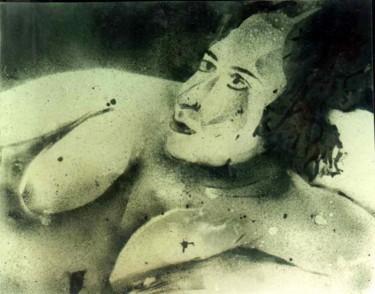 Malerei mit dem Titel "Reclining nude 2" von Anandswaroop Manchiraju, Original-Kunstwerk, Andere
