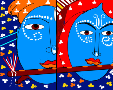 "radha-krishna-10tra…" başlıklı Dijital Sanat Anandswaroop Manchiraju tarafından, Orijinal sanat, Dijital Resim
