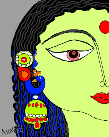 "radha-krishna-13.png" başlıklı Dijital Sanat Anandswaroop Manchiraju tarafından, Orijinal sanat
