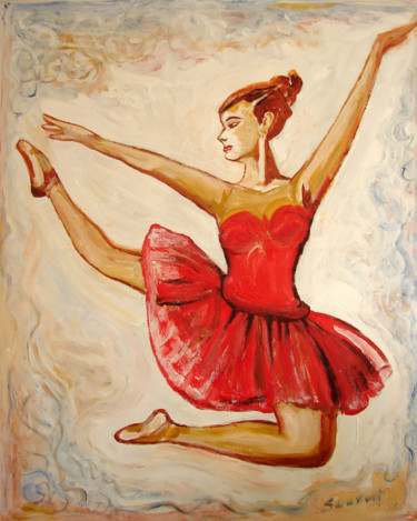 Peinture intitulée "U.S.BALLET DANCE-8" par Anandswaroop Manchiraju, Œuvre d'art originale, Huile