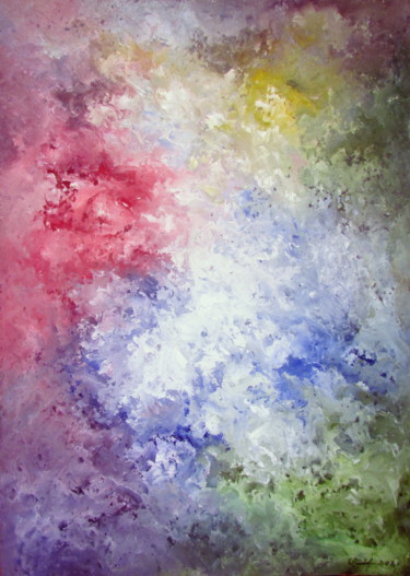 Painting titled "Color space" by Anania Kocharyan, Original Artwork, Oil