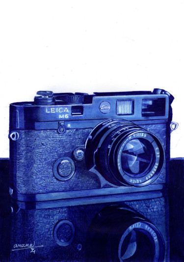 Rysunek zatytułowany „Leica M6” autorstwa Ananou, Oryginalna praca, Długopis