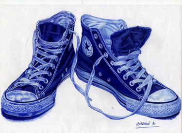 "Converse" başlıklı Resim Ananou tarafından, Orijinal sanat, Tükenmez kalem