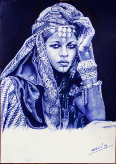 Desenho intitulada "Berbere 3" por Ananou, Obras de arte originais, Canetac de aerossol