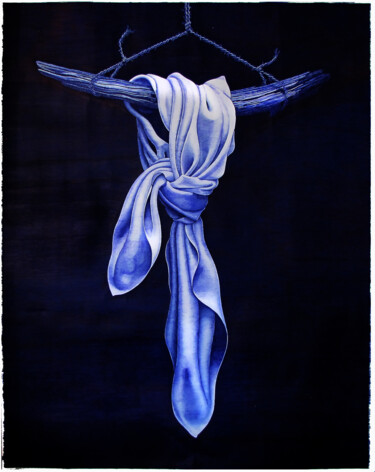 Tekening getiteld "Le foulard" door Ananou, Origineel Kunstwerk, Balpen
