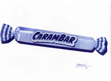 Drawing titled "Carambar" by Ananou, Original Artwork, Ballpoint pen