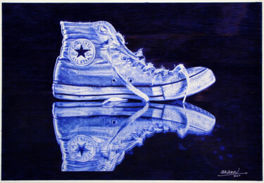 Drawing titled "Converse et son ref…" by Ananou, Original Artwork, Ballpoint pen