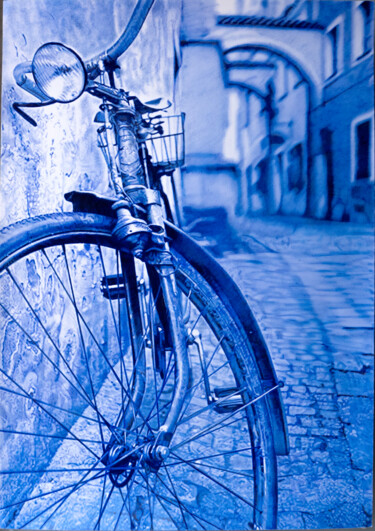 Dessin intitulée "Vélo Abandonné." par Ananou, Œuvre d'art originale, Stylo à bille