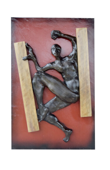 Skulptur mit dem Titel "Dont make me a squa…" von Ana Paula Luna, Original-Kunstwerk, Keramik Auf Andere starre Platte monti…