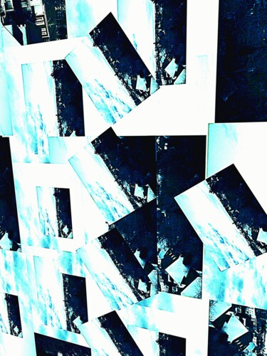 Photographie intitulée "Nuages Bleu" par Anaquarelle, Œuvre d'art originale, Photographie manipulée