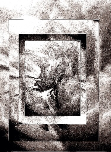 Arts numériques intitulée "Miroir Gris Foncé" par Anaquarelle, Œuvre d'art originale, Peinture numérique