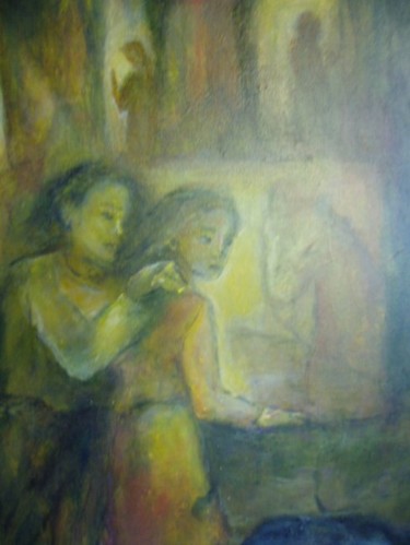 Pintura titulada "El testigo" por Ana Celia Quintana, Obra de arte original