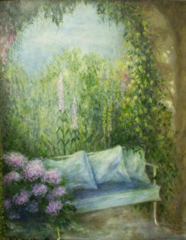Pintura titulada "El  descanso" por Ana Celia Quintana, Obra de arte original
