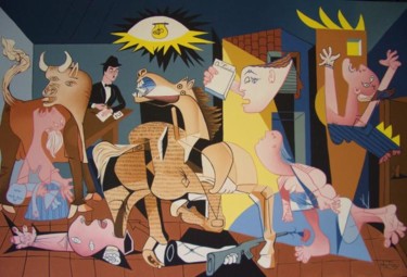 Pittura intitolato "Guernica" da Ana Rego, Opera d'arte originale, Olio