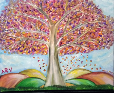 Pintura titulada "Árbol" por Anuska, Obra de arte original, Oleo