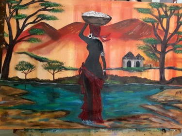 Pintura titulada "África" por Anuska, Obra de arte original, Oleo