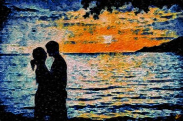 Digital Arts titled "Romance - Love - Be…" by Anas Afash, Original Artwork, Digital Painting