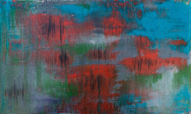 Painting titled "Sounds" by Anastacia Gaikova, Original Artwork, Oil Mounted on Wood Stretcher frame