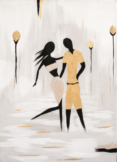 Malarstwo zatytułowany „"Two" (Series "BLM")” autorstwa Anastacia Gaikova, Oryginalna praca, Akryl