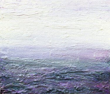 Painting titled "Lavender landscape" by Anastacia Gaikova, Original Artwork, Acrylic