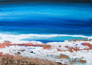 Peinture intitulée "The Seascape" par Anastacia Gaikova, Œuvre d'art originale, Acrylique