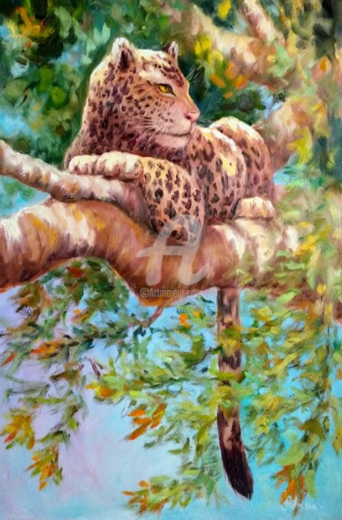 Painting titled "After the hunt" by Anastasia Akunina, Original Artwork, Oil