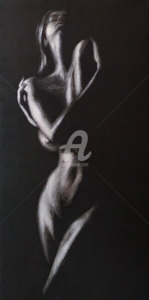 Malerei mit dem Titel "Nude Woman Sexy Gir…" von Anastasia Akunina, Original-Kunstwerk, Acryl