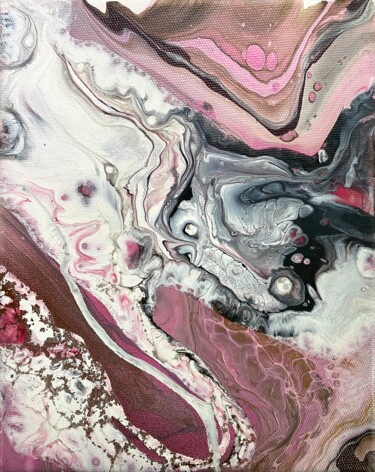 "Rose fluid art" başlıklı Tablo Anastasia Belova (Asya Belova) tarafından, Orijinal sanat, Akrilik Ahşap Sedye çerçevesi üze…