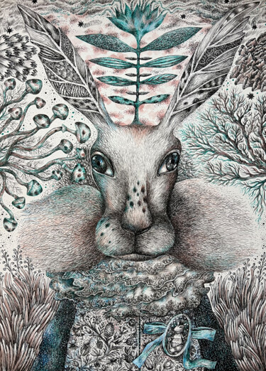 「A strange creature…」というタイトルの描画 Anastasia Cherezovaによって, オリジナルのアートワーク, インク