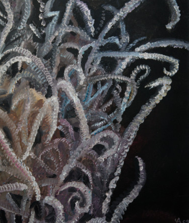 Pintura intitulada "Winter pattern" por Anastasia Chernysheva, Obras de arte originais, Acrílico Montado em Armação em madei…