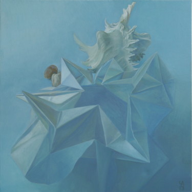 제목이 "Shapes and shells I"인 미술작품 Anastasia Chernysheva로, 원작, 기름 나무 들것 프레임에 장착됨