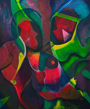 Картина под названием "Турбулентонсть" - Анастасия Евдокимова, Подлинное произведение искусства, Акрил