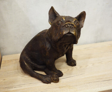Scultura intitolato "French Bulldog" da Анастасия Ежова, Opera d'arte originale, Bronzo