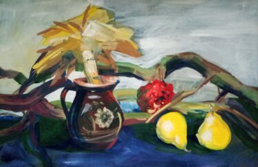 Картина под названием "Урожай" - Anastasia Gogol, Подлинное произведение искусства, Гуашь