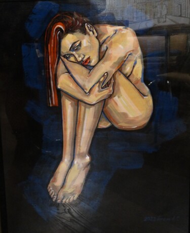 绘画 标题为“Sad girl” 由Anastasia Gogol, 原创艺术品, 水粉 安装在artwork_cat.上
