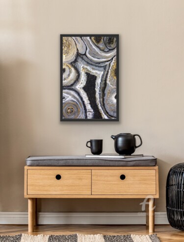绘画 标题为“Inside - 40x60 cm” 由Anastasia Grik, 原创艺术品, 树脂 安装在木质担架架上