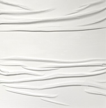 Peinture intitulée "Snow covered sea -…" par Anastasia Grik, Œuvre d'art originale, Tissu Monté sur Châssis en bois