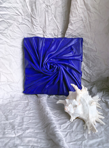 Painting titled "Whirlpool" by Anastasia Grik, Original Artwork, Fabric Mounted on Wood Stretcher frame