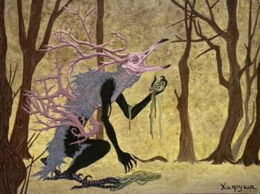 Ζωγραφική με τίτλο "Приношение дара" από Анастасия Хифушей, Αυθεντικά έργα τέχνης, Ακρυλικό