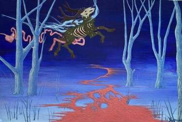 Malerei mit dem Titel "ИНФЕКТО" von Anastasia Hifusej, Original-Kunstwerk, Acryl