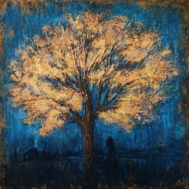 Painting titled "The tree of Life" by Anastasia Kirs, Original Artwork, Acrylic Mounted on Wood Stretcher frame