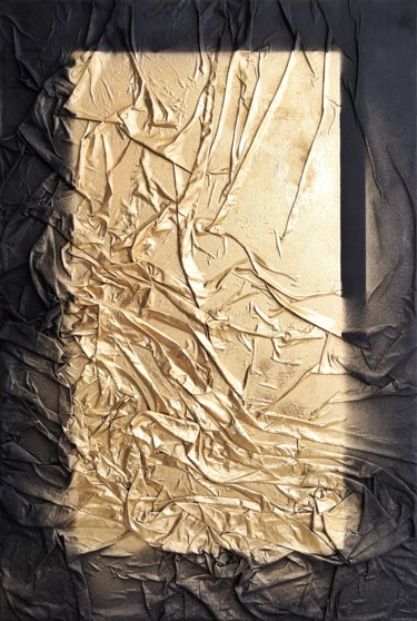 Ζωγραφική με τίτλο "Golden mean" από Анастасия Кубликова, Αυθεντικά έργα τέχνης, Ακρυλικό Τοποθετήθηκε στο Ξύλινο φορείο σκε…