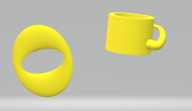 "Tea caps" başlıklı Dijital Sanat Анастасия Кукина tarafından, Orijinal sanat, 3D modelleme